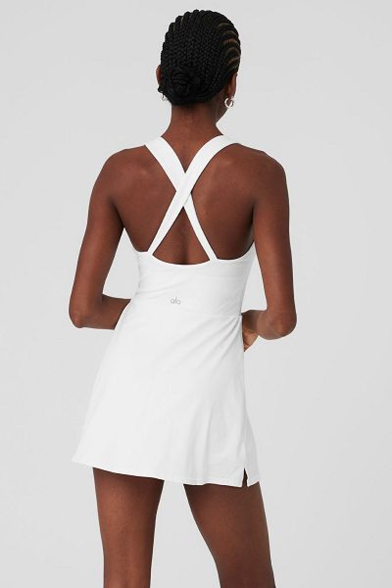 Vestido Alo Yoga Alosoft Showcase Feminino Branco | 8721-XQSUB