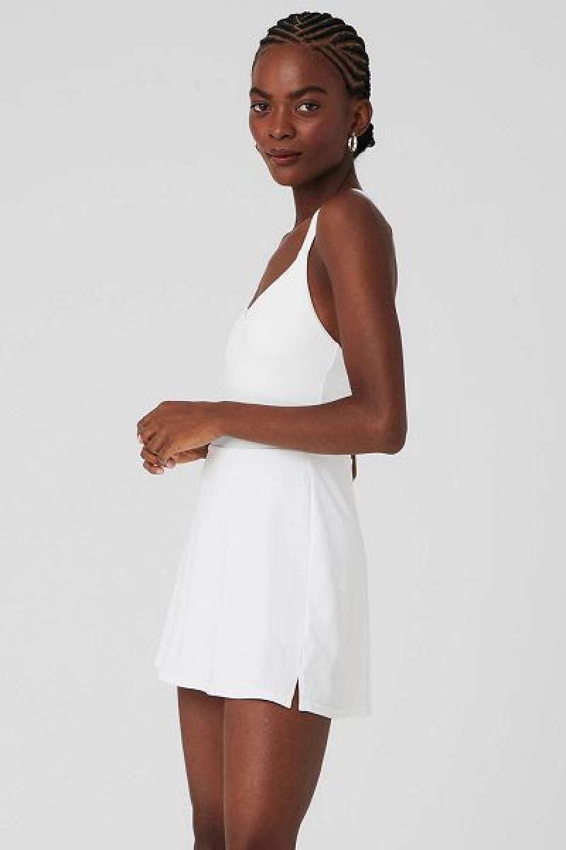 Vestido Alo Yoga Alosoft Showcase Feminino Branco | 8721-XQSUB