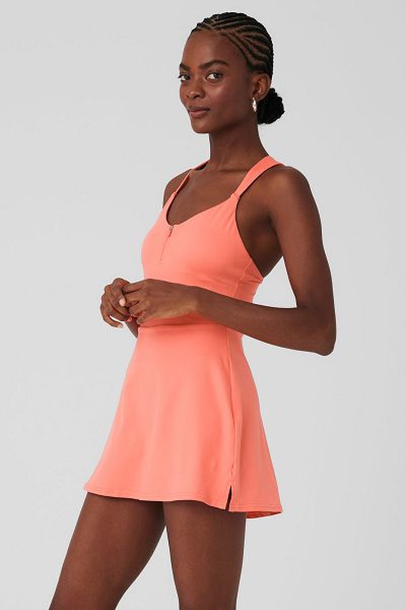 Vestido Alo Yoga Alosoft Showcase Feminino Laranja | 5761-GENMB