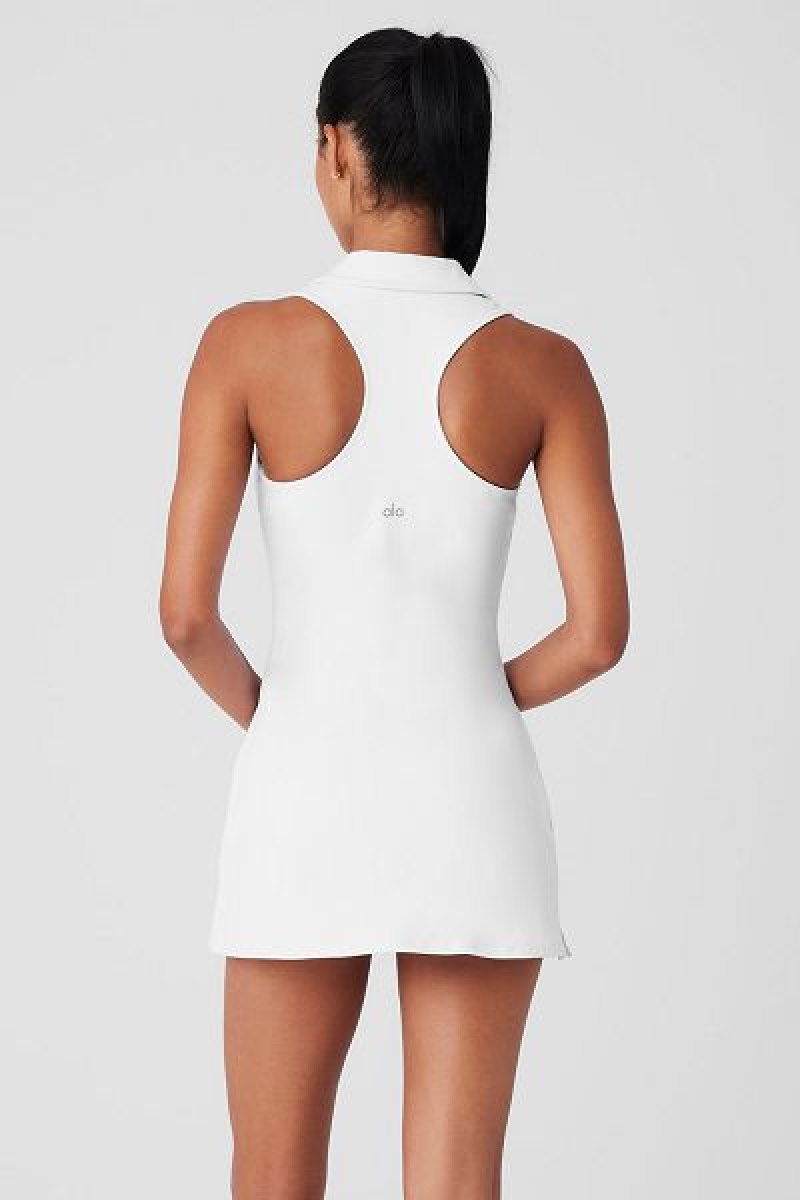 Vestido Alo Yoga Charmed Tenis Feminino Branco | 7318-FDWAN