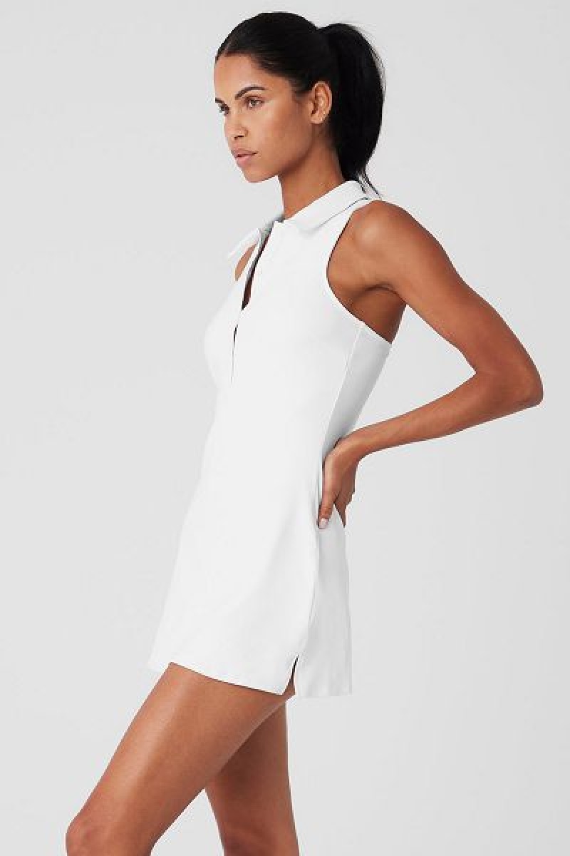 Vestido Alo Yoga Charmed Tenis Feminino Branco | 7318-FDWAN