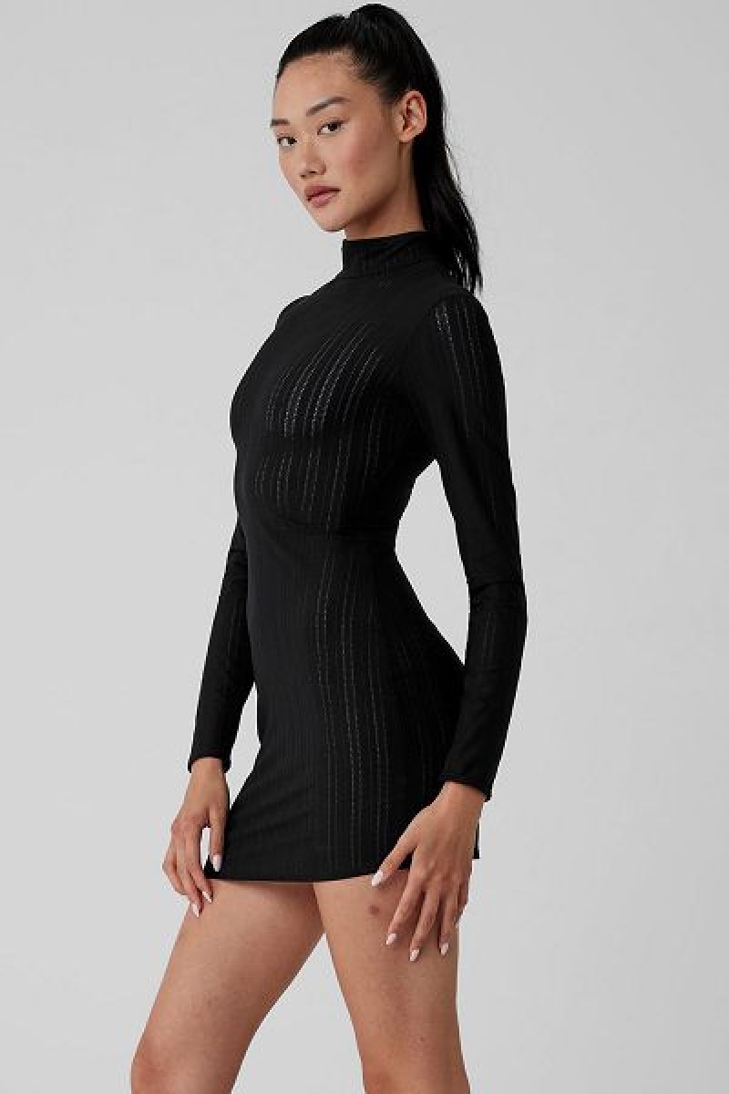 Vestido Alo Yoga Euphoria Long Sleeve Feminino Pretas | 2830-LHCOW